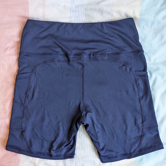 Navy Blue Biker Shorts - Picture 4 of 9